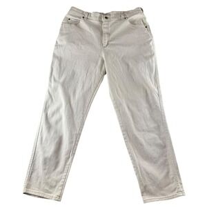 Lee Original Jeans Tan Khaki High Waisted‎ Tapered Leg Denim Pants Size 16S